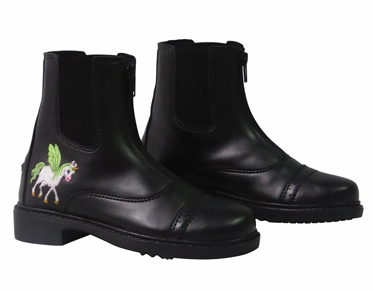 Children's Unicorn Starter Front-Zip Paddock Boot